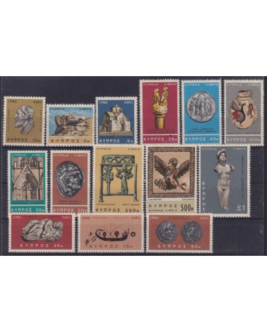 F-EX53569 CYPRUS MNH 1966 ARCHAELOGY COINS.