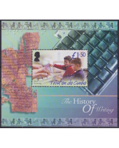 F-EX54448 TRISTAN DA CUNHA MNH 2004 HISTORY OF WRITING PAPIRUS.