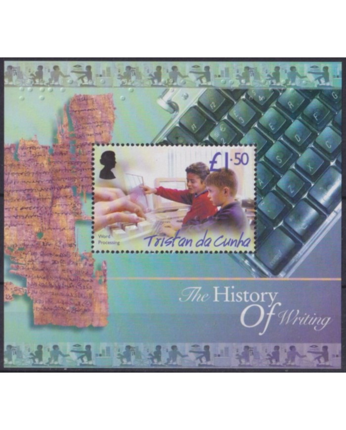 F-EX54448 TRISTAN DA CUNHA MNH 2004 HISTORY OF WRITING PAPIRUS.