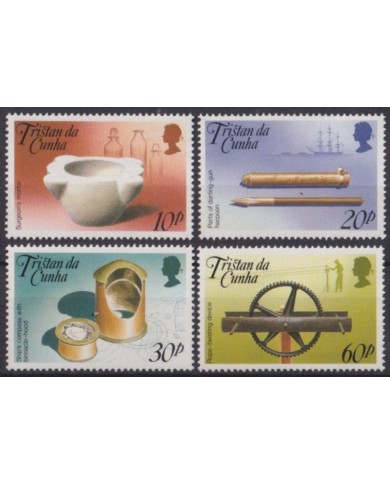 F-EX54425 TRISTAN DA CUNHA MNH 1989 NAUTICAL ARTEFACSTS SHIP MARITIME.