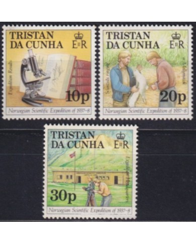 F-EX54459 TRISTAN DA CUNHA MNH 1987 NORWEGIAN SCIENTIFIC EXPEDITION.