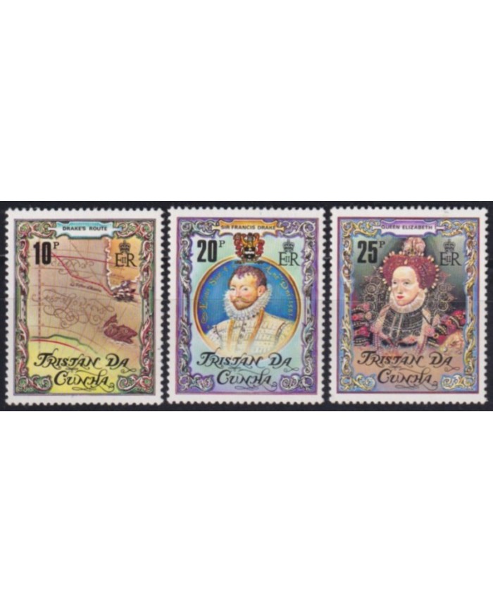 F-EX54461 TRISTAN DA CUNHA MNH 2004 FRANCIS DRAKE QUEEN ELIZABETH I.