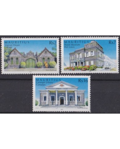 F-EX55197 MAURITIUS MNH 2005 STONE BUILDING CARNEGIE LIBRARY VAGRANT DEPOT.