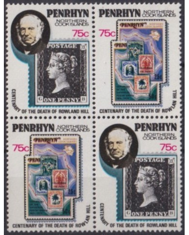 F-EX55194 PENHRYN MNH 1979 CENT OF DEATH ROWLAND HILL PENNY BLACK.
