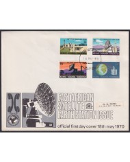 F-EX55030 KENYA UGANDA TANZANIA 1970 FDC SATELLITE EARTHG STATION ISSUE.