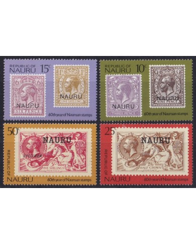 F-EX53372 NAURU MNH 1976 60th ANNIV OF FIRST STAMPS.