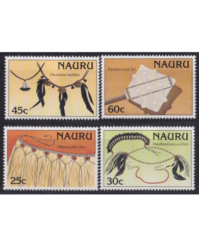 F-EX53252 NAURU MNH 1987 NECKLACED ARTIFACTS.