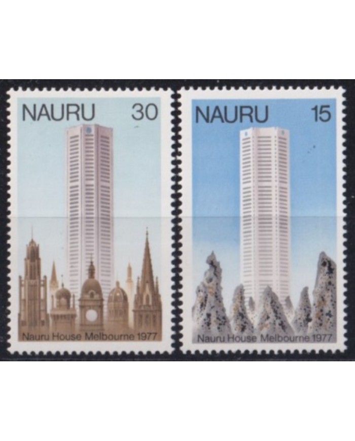 F-EX53373 NAURU MNH 1977 OPENING NAURU HOUSE ARCHITECTURE.