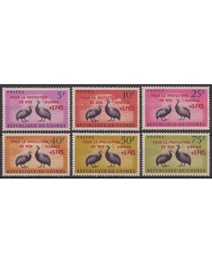 F-EX55922 GUINEA GUINEE MH 1962 WILDLIFE PROTECTION BIRDS VÖGEL OISEAUX AVES. F-EX55922 GUINEA GUINEE MH 1962 WILDLIFE PROTECTION BIRDS VÖGEL OISEAUX AVES.
