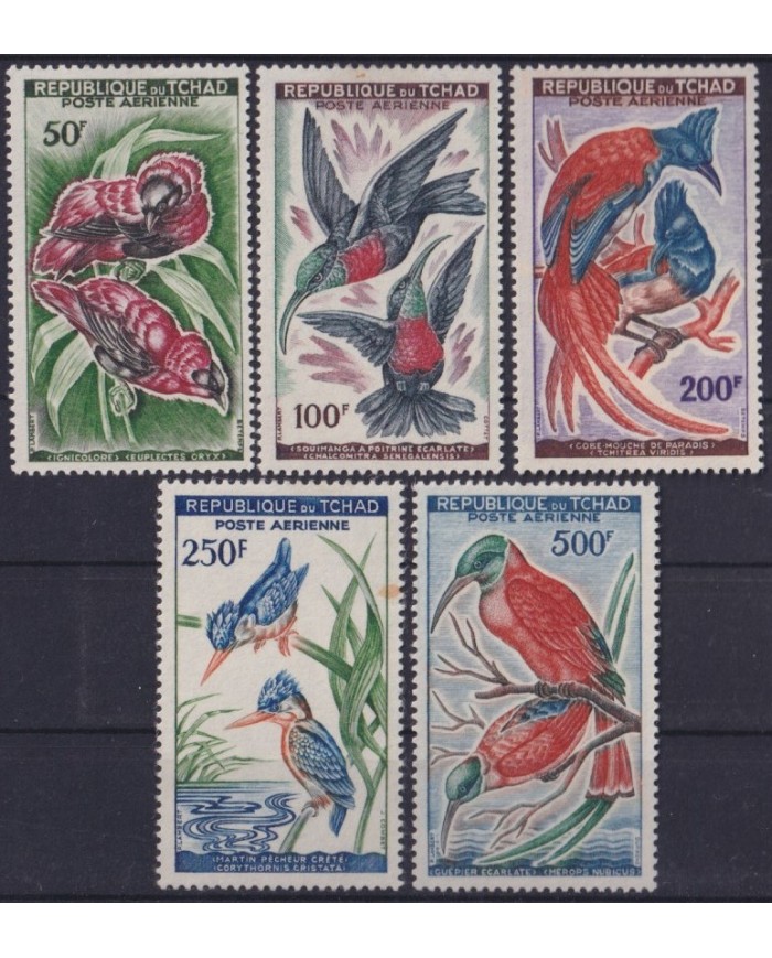 F-EX55917 CHAD TCHAD MH 1961-63 BIRDS VÖGEL OISEAUX AVES.