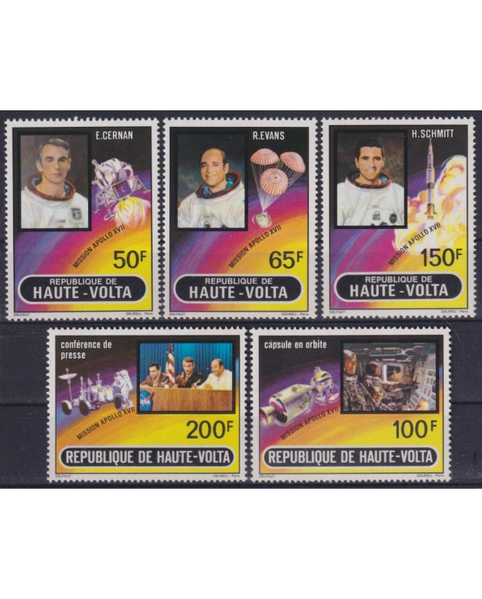 F-EX55693 UPPER VOLTA MNH 1973 SPACE APOLLO XVIII ASTRONAUTICS COSMOS