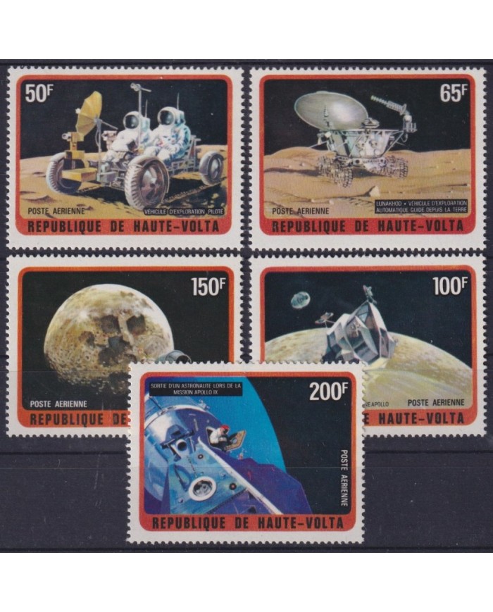 F-EX55694 UPPER VOLTA MNH 1973 SPACE EXPLORATION MOON COSMOS.