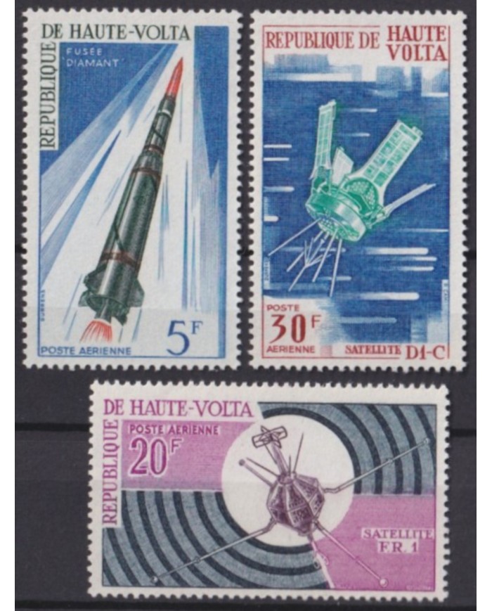 F-EX55692 UPPER VOLTA MNH 1967 SPACE SATELLITE ROCKET ASTRONAUTICS COSMOS.