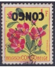 F-EX55903 CONGO USED 1960 INVERTED OVERPRINT.