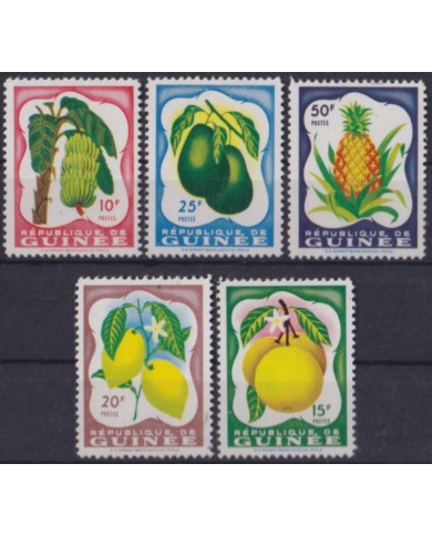 F-EX55695 GUINEA GUINEE MNH 1959 FOOD FRUIT BANANA LEMON PINNEAPLE ORANGE.