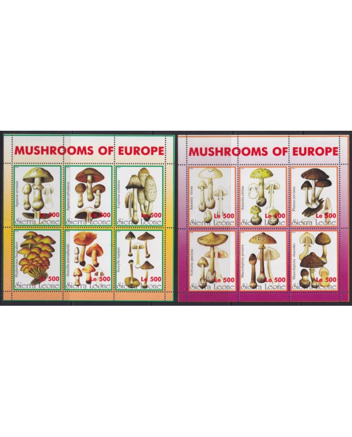 F-EX55702 SIERRA LEONE MNH 1998 MUSHROOMS OF EUROPE.