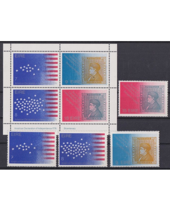 F-EX53206 IRELAND EIRE MNH 1976 BICENTENARY OF AMERICAN INDEPENDENCE.