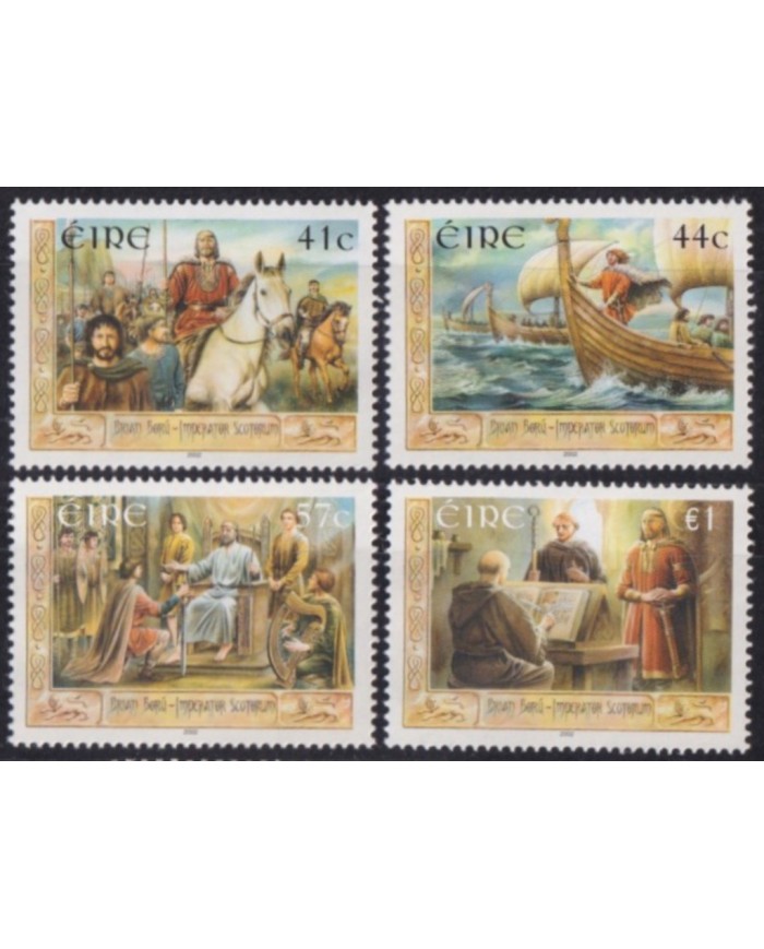F-EX53381 IRELAND EIRE MNH 2002 MILLENIUM OF BRIAN BORU CORONATION SHIP HORSE.
