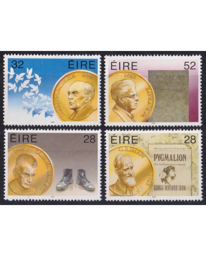 F-EX53366 IRELAND EIRE MNH 1994 IRISH NOBEL AWARD PRIZE WINNER SHAW BECKETT.