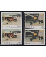F-EX53766 NORWAY NORGE NOREG MNH 1983 ART PAINTING PAIR.