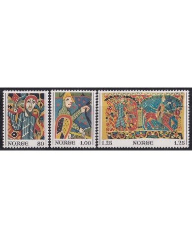 F-EX53256 NORWAY NORGE NOREG MNH 1976 MEDIEVAL ART TAPESTRY BALDISHOL.