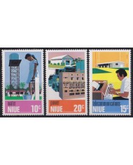 F-EX53363 NIUE MNH 1976 TELECOMMUNICATIONS WATER ELECTRIC POWELL.