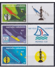 F-EX53263 NEW CALEDONIE MNH 1991 THREE PROVINCES MAP.