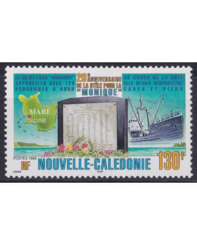 F-EX53262 NEW CALEDONIE MNH 1998 DISASTER MEMORIAL SHIP MONIQUE.