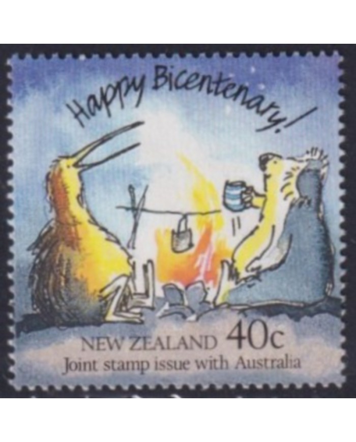 F-EX44493 NEW ZEALAND MNH 1988 HAPPY BICENTENARY CARTOON ANIMATION.