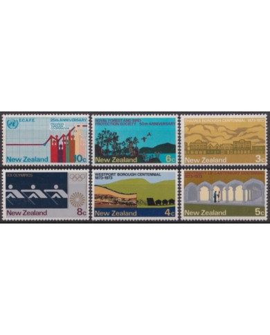 F-EX49984 NEW ZEALAND MNH 1973 ANNIVERSARY OLYMPIC GAMES ROYAL FOREST.