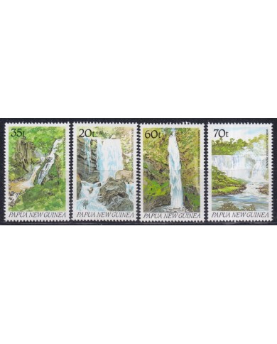 F-EX43946 PAPUA NEW GUINEA MNH 1990 WATERFALLS LANDSCAPE.