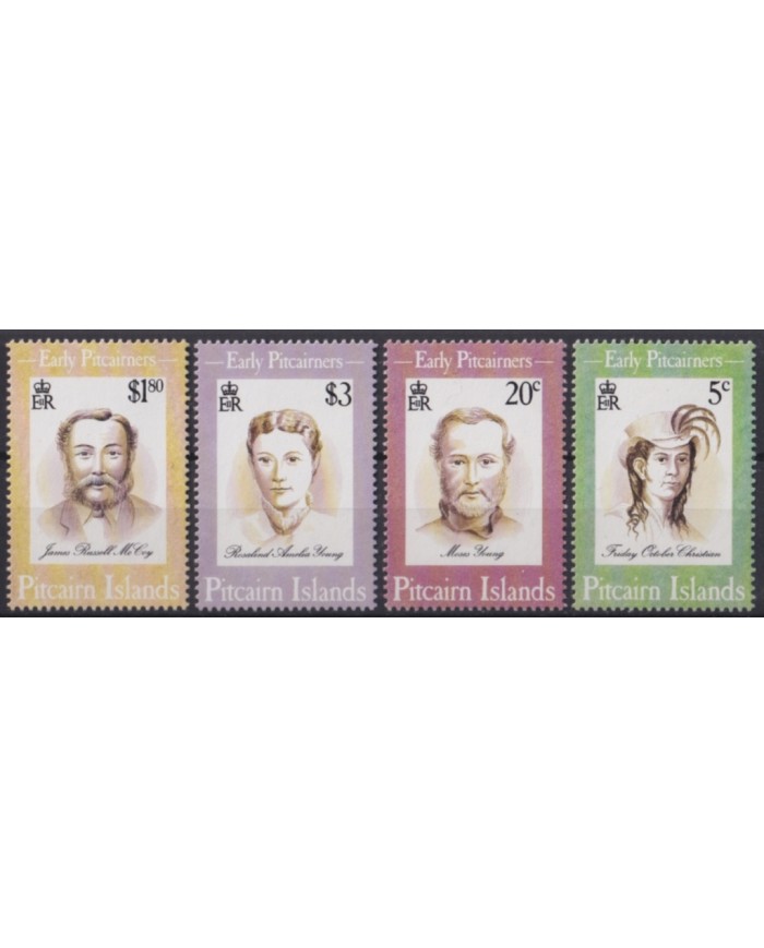 F-EX49995 PITCAIRN IS MNH 1994 EARLY PITCAIRNERS GREAT PERSONALITY.
