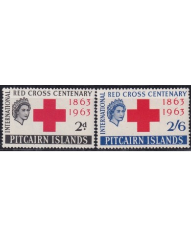 F-EX50006 PITCAIRN IS MNH 1963 CENTENARY OF RED CROSS.