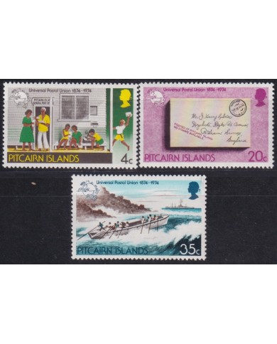 F-EX42914 PITCAIRN IS MNH 1974 UPU CENTENARY POSTAL HISTORY.