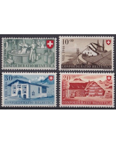F-EX53712 SWITZERLAND MNH 1946 NATIONAL DAY ARCHITECTURE.