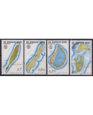 F-EX46896 SEYCHELLES IS MNH 1983 ISLAND MAPS.