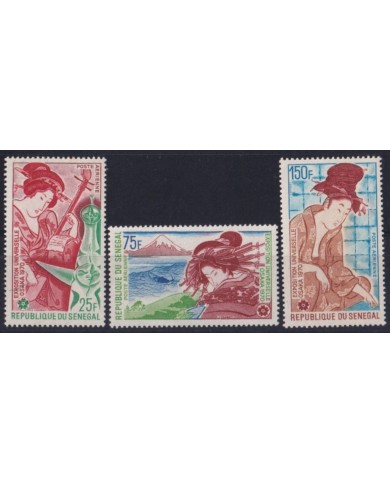 F-EX53460 SENEGAL MNH 1970 OSAKA WORLD EXPOSITION JAPAN ART PAINTING WOMAN.