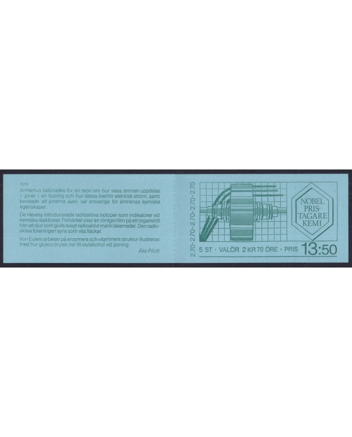 F-EX44026 SWEDEN SVERIGE SUEDE MNH 1982 BOOKLED NOBEL PRIZE AWARD PHYSICS.