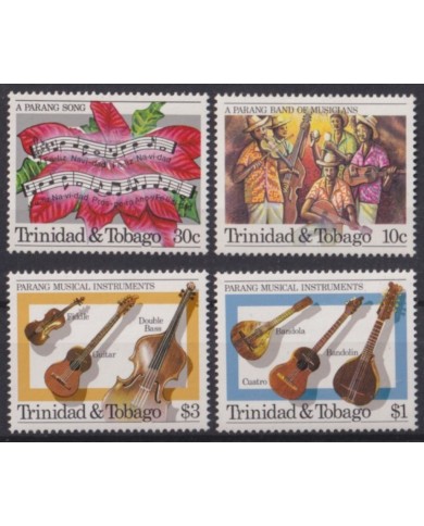 F-EX53668 TRINIDAD & TOBAGO MNH 1984 CHRISTMAS NAVIDAD MUSIC INSTRUMENTS