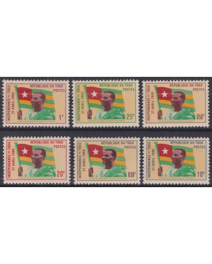 F-EX44194 TOGO MNH 1960 INDEPENDENCE PRESIDENT SYLVANUS OLYMPIUS.