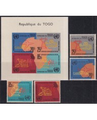 F-EX44201 TOGO MNH 1960 ECONOMIC COMISSION OF UNITED NATIONS SHIP AIRPLANE MAP.