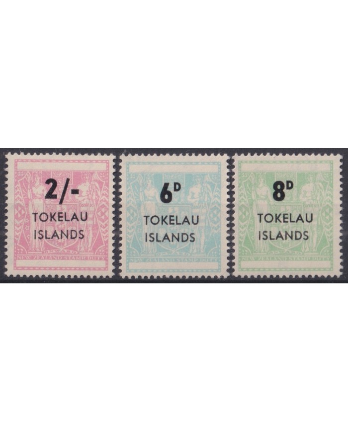 F-EX43574 TOKELAU IS MNH 1966 REVENUE STAMPS NEW ZEALAND OVERPRINTED.