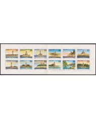 F-EX48391 YUGOSLAVIA MNH 1991 LIGHTHOUSE ADRIATIC & DANUBE LANDSCAPE BOOKLED.