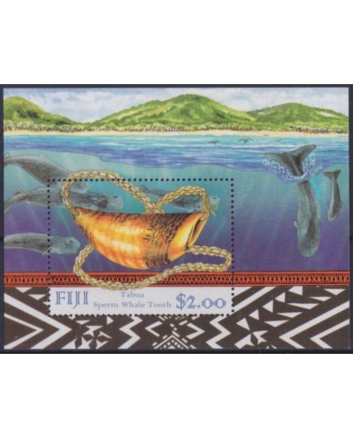 F-EX56075 FIJI IS MNH 1998 MARINE WILDLIFE TABUA SPERM FISH WHALE BALLENAS PECES.