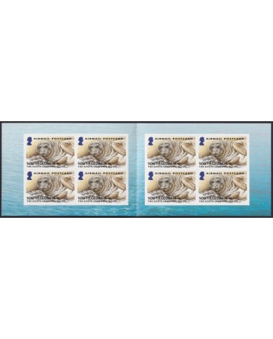 F-EX56067 FALKLAND SOUTH GEORGIA MNH 2002 WILDLIFE ELEPHANT SEAL ADHESIVE BOOKLED.