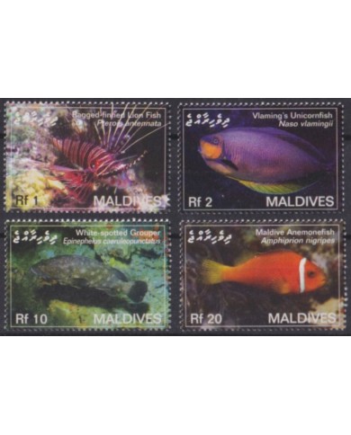 F-EX56070 MALDIVES IS MNH 2007 MARINE REEF WILDLIFE FISH PECES.