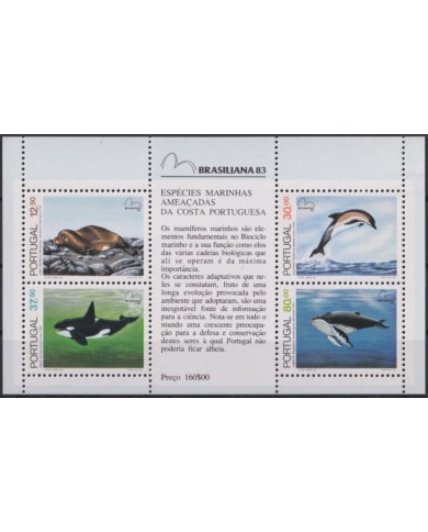 F-EX56068 PORTUGAL MNH 1983 SEA MARINE WILDLIFE FISH DOLPHINS WHALE ORCA.