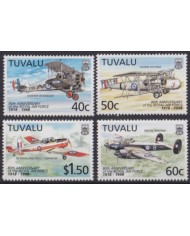 F-EX56095 TUVALU IS MNH 1998 AIRPLANE AVION 80th ANNIV RAF ROYAL AIR FORCE.