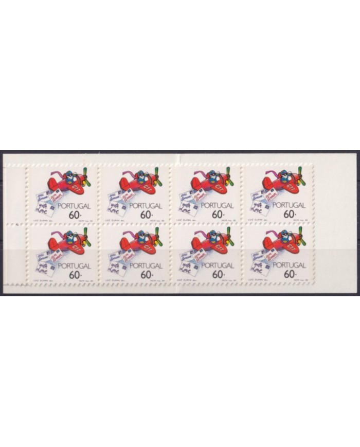 F-EX56100 PORTUGAL MNH 1989 GREETING AEROPLANE AVION BOOKLED.