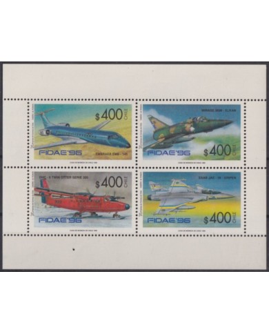 F-EX56101 CHILE MNH 1996 FIDAE´96 AIRPLANE AVION BATTLE.